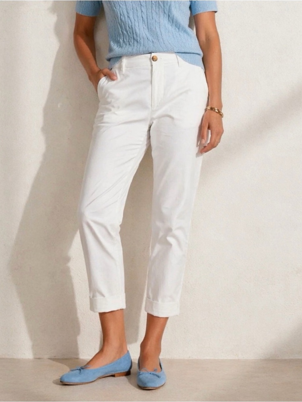 Vineyard Vines NEW White High-Rise Straight Leg Chino Pants 6 Classic Preppy